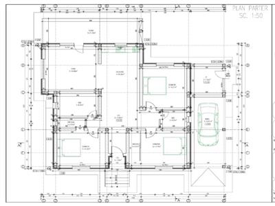 Casa individuala pe un nivel 120 mp utili, suprafata teren liber 580 mp.