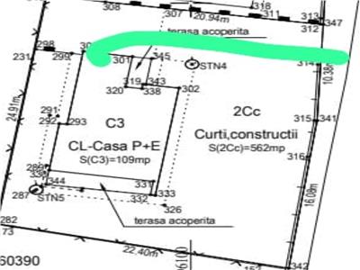 Casa individuala semifinisata cu suprafata utila 145 mp, suprafata teren 570 mp. Zona Feleacu.