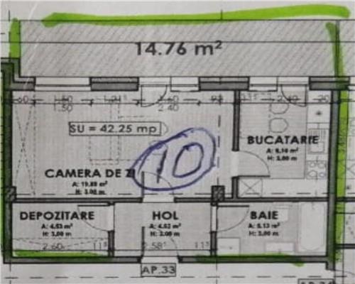 Apartament cu 2 camere mobilat si utilat 43 mp plus terasa de 12 mp in Floresti!